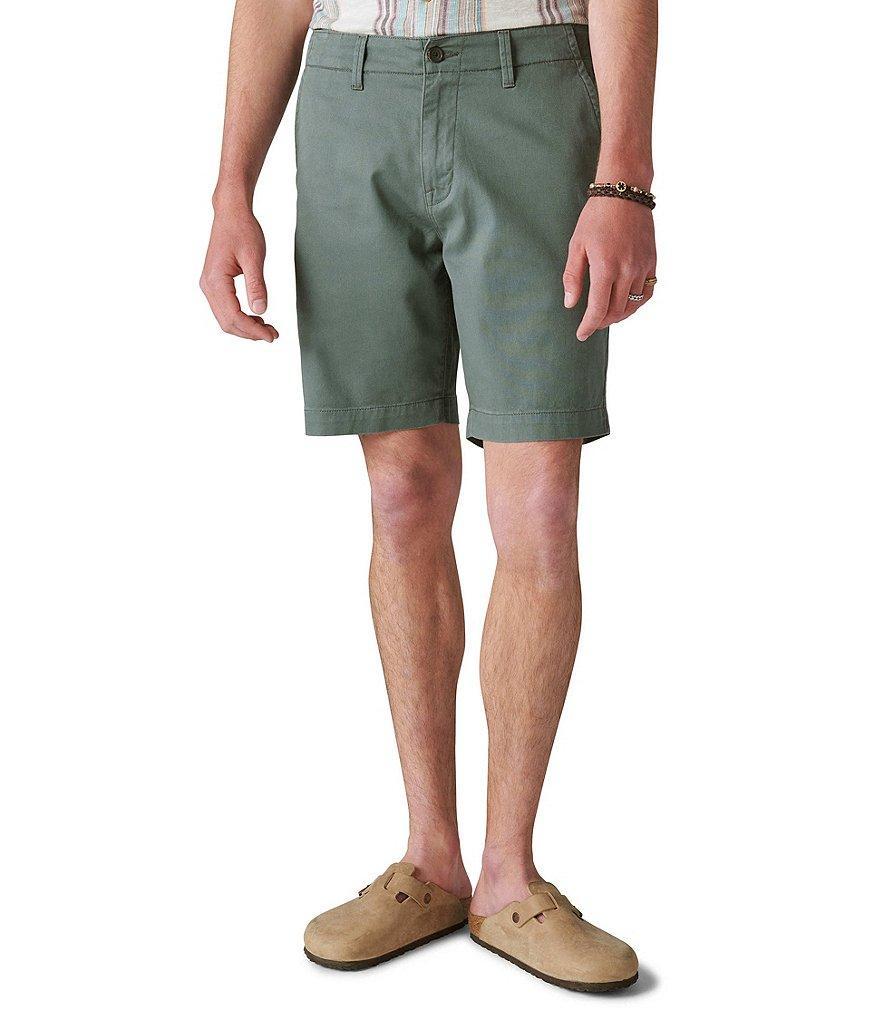 Lucky Brand 9#double; Inseam Twill Flat Front Shorts Product Image