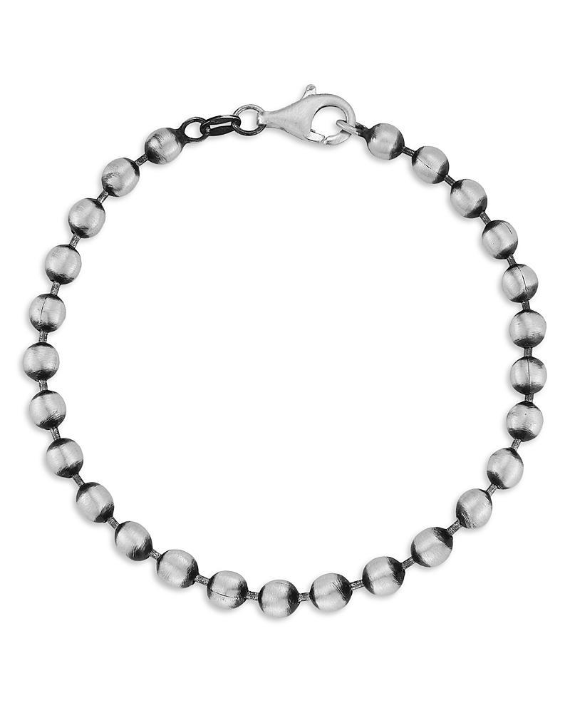 Milanesi And Co Mens Sterling Silver Oxidized Ball Chain Bracelet Product Image