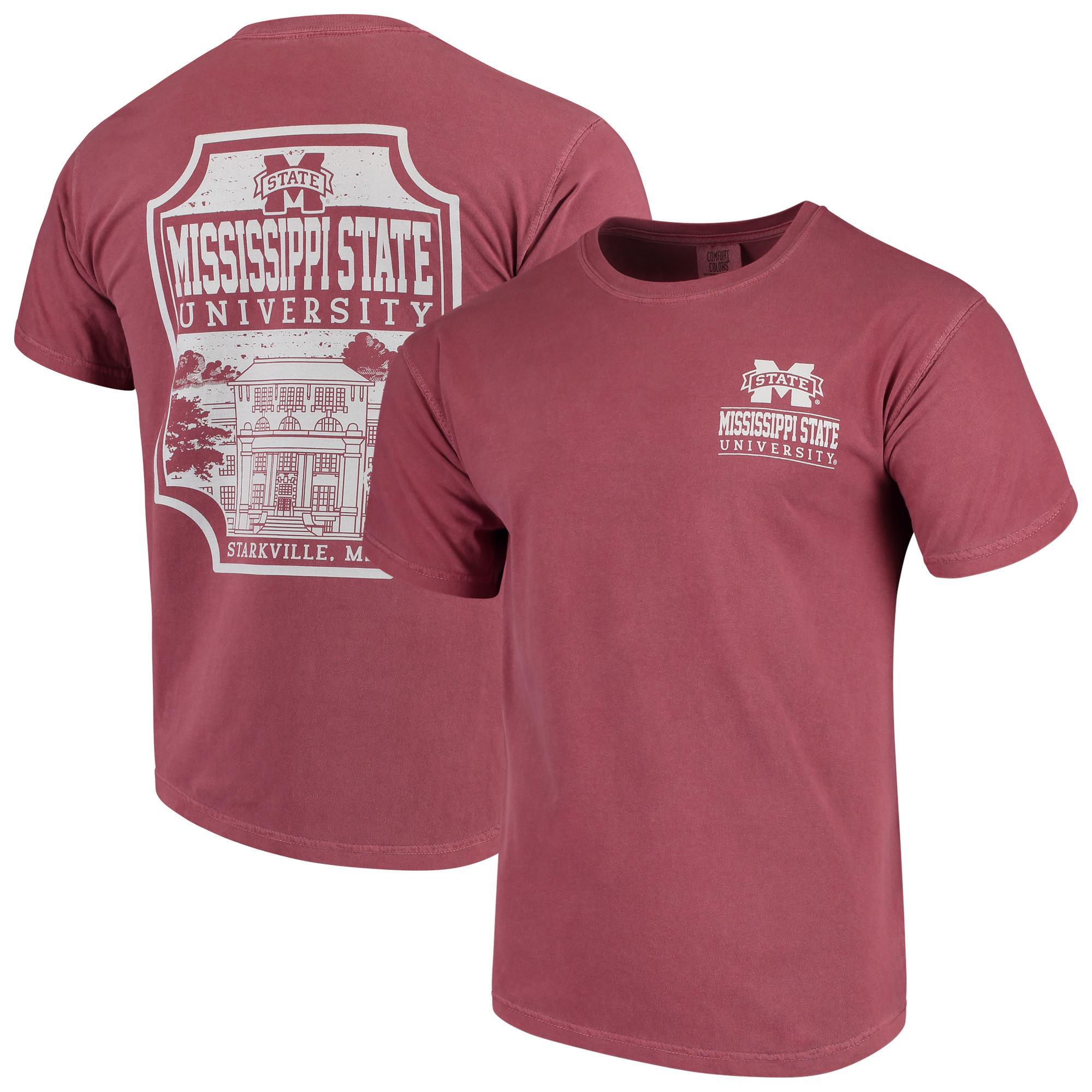 Mens Maroon Mississippi State Bulldogs Comfort Colors Campus Icon T-Shirt Product Image