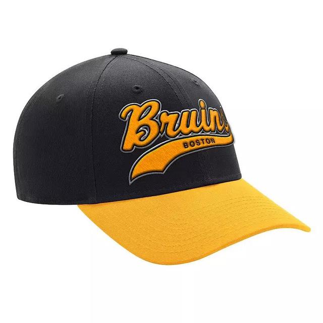 Mens Starter /Gold Boston Bruins Two-Tone Tailsweep Mascot Adjustable Hat Product Image