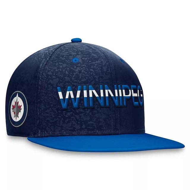 Mens Fanatics Branded Navy/Blue Winnipeg Jets Authentic Pro Rink Two-Tone Snapback Hat Product Image