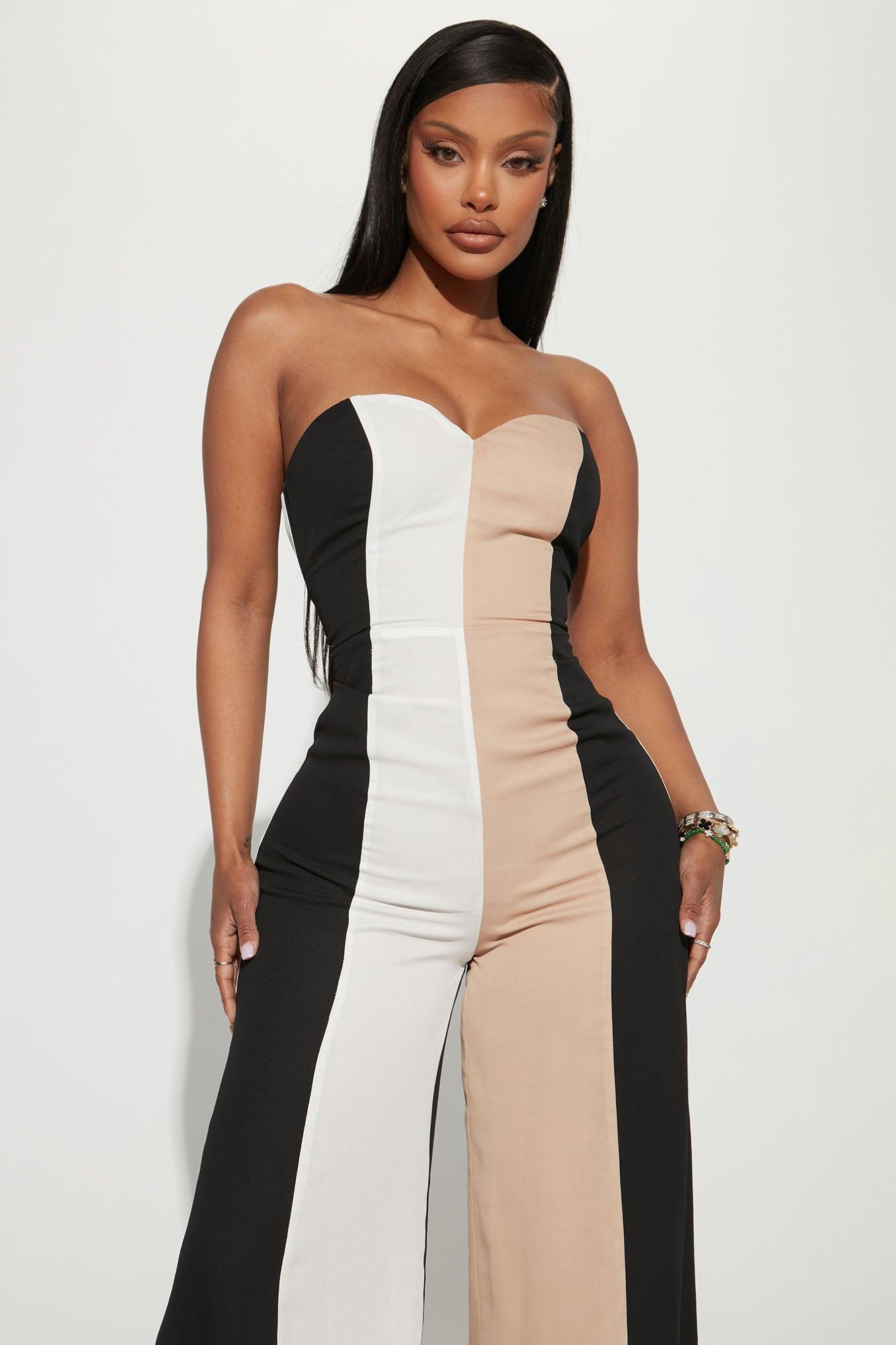 Cara Colorblock Jumpsuit - Black/combo Product Image