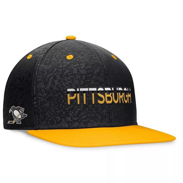 Mens Fanatics Branded /Gold Pittsburgh Penguins Authentic Pro Alternate Jersey Snapback Hat Product Image