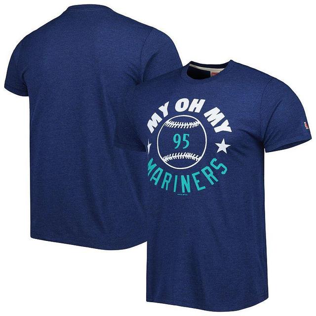 Mens Homage Seattle Mariners Hyper Local Tri-Blend T-Shirt Blue Product Image