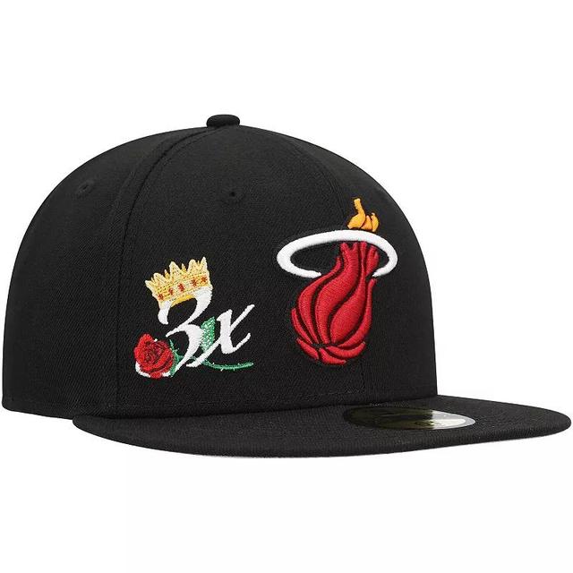 Mens New Era Miami Heat Crown Champs 59FIFTY Fitted Hat Product Image