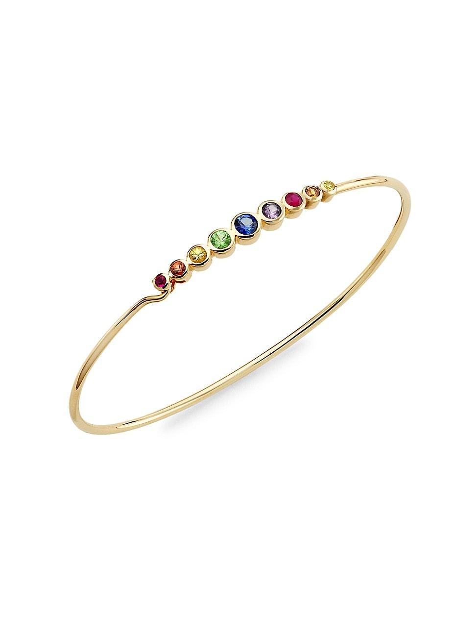 Womens 14K Yellow Gold & Multi-Gemstone Bangle Product Image