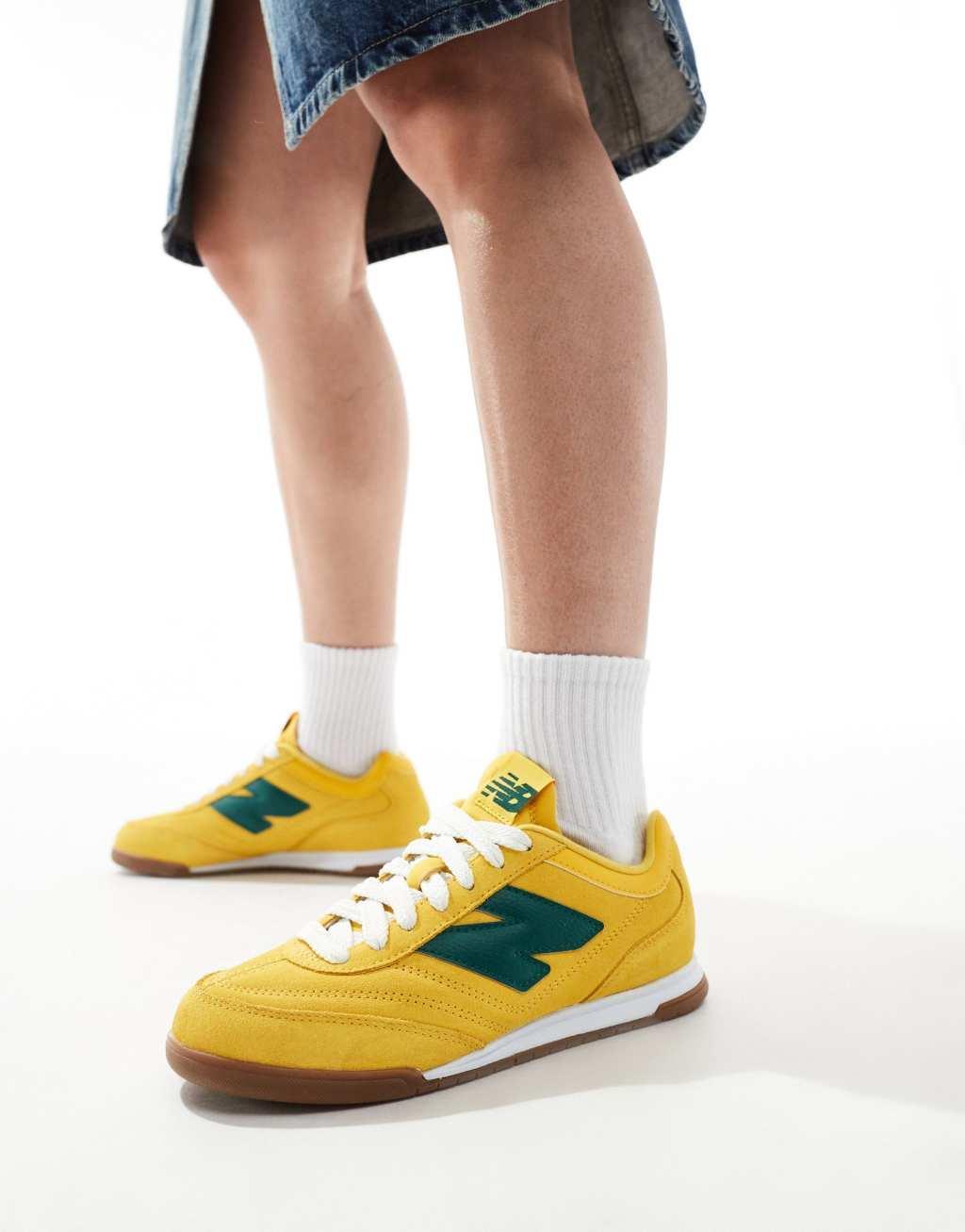 New Balance RC42 rubber sole sneakers in yellow and green - Exclusive to ASOS Product Image