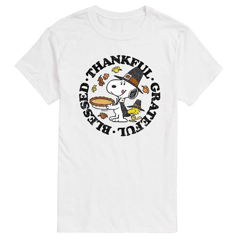 Mens Peanuts Thankful Grateful Blessed Tee Product Image