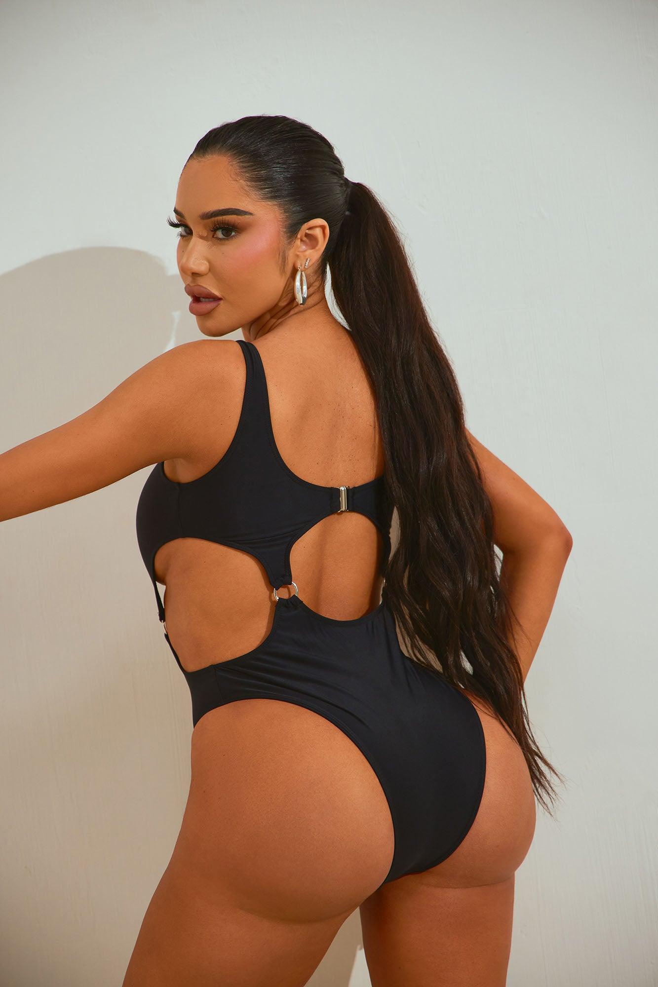 Alexis Cutout 1 Piece Swimsuit - Black Product Image