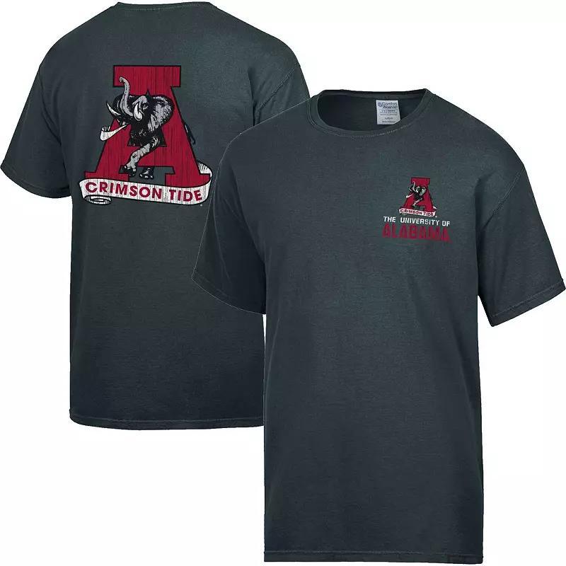 Mens Comfort Wash Charcoal Alabama Crimson Tide Vintage Logo T-Shirt Product Image