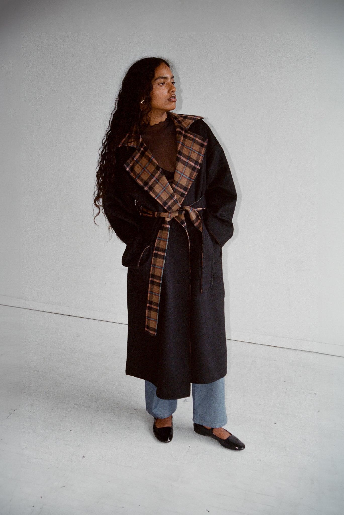 Roberta Trench - Reversible Plaid Product Image