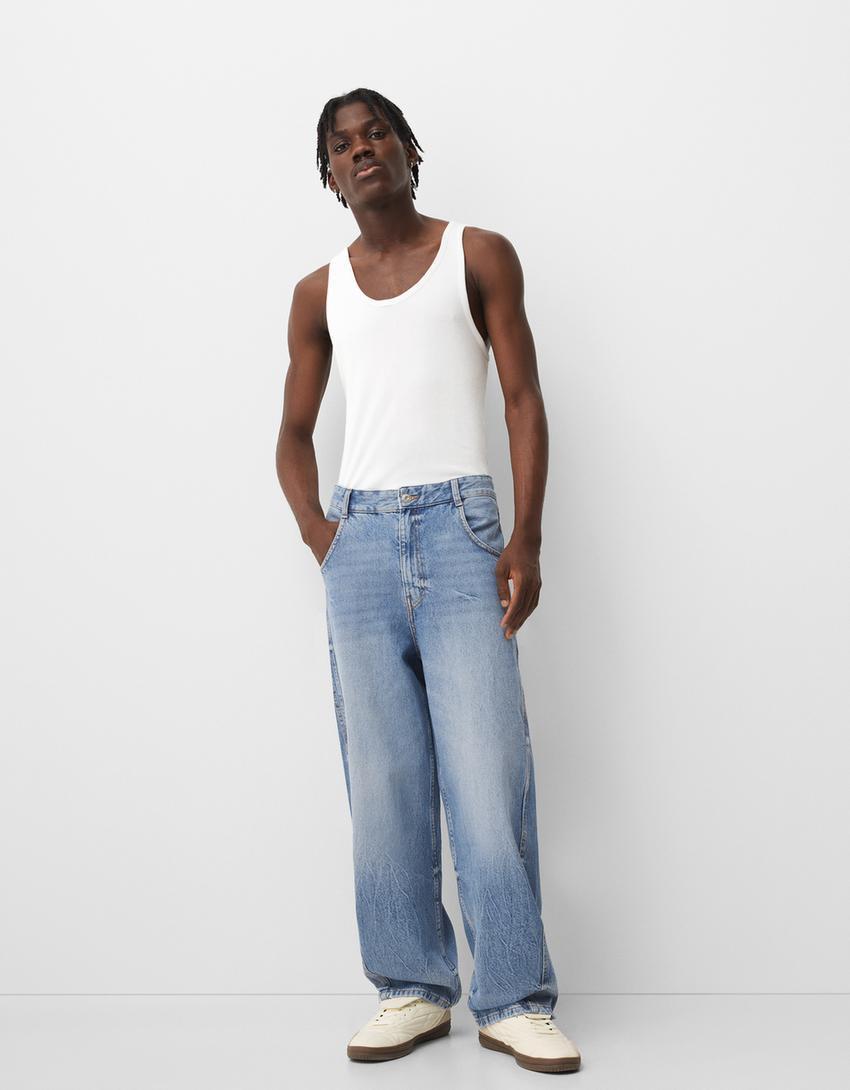 Baggy jeans with seam details Product Image