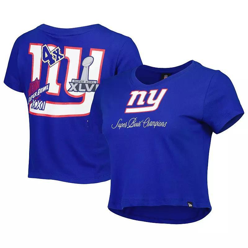 Womens New Era Royal New York Giants Historic Champs T-Shirt Product Image