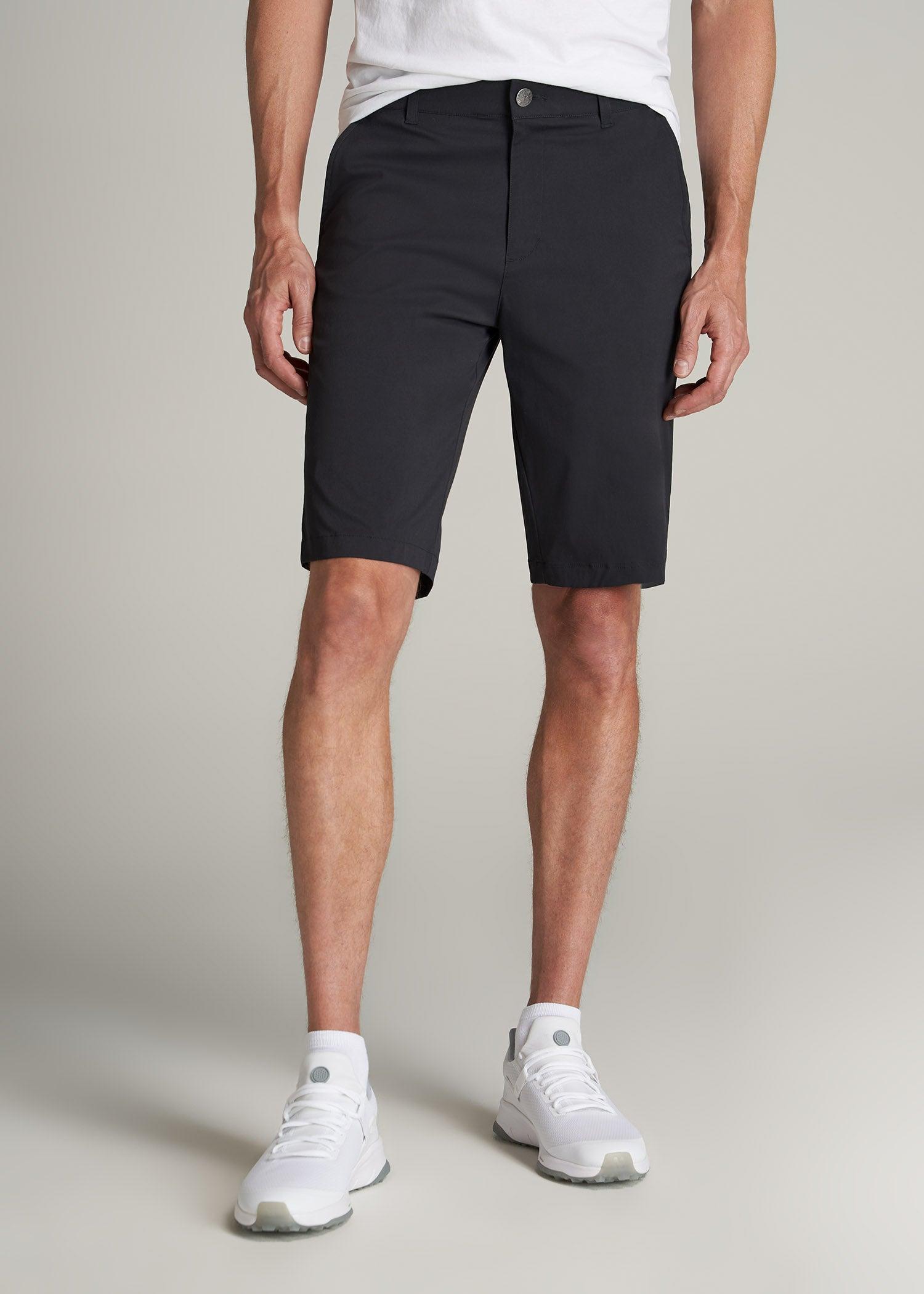 Traveler Chino Shorts for Tall Men in Black Product Image