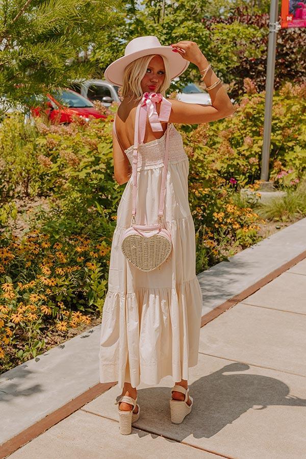 Classic Cutie Smocked Maxi Dress in Cream Product Image