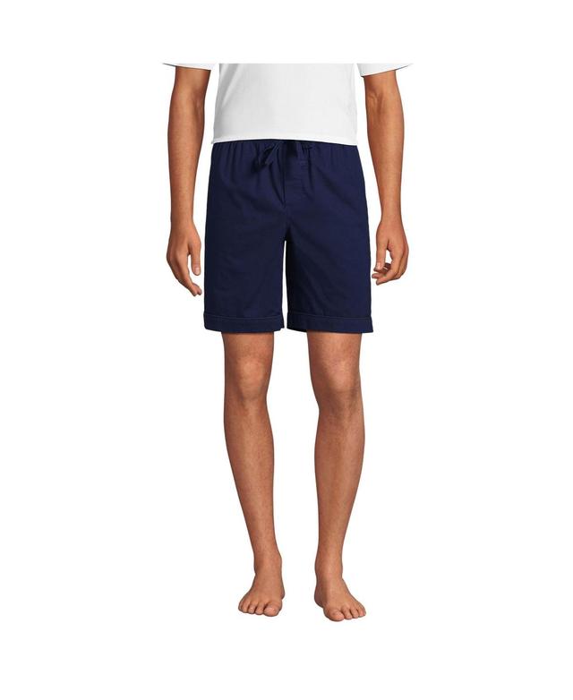 Lands End Mens Essential Pajama Shorts - White Product Image