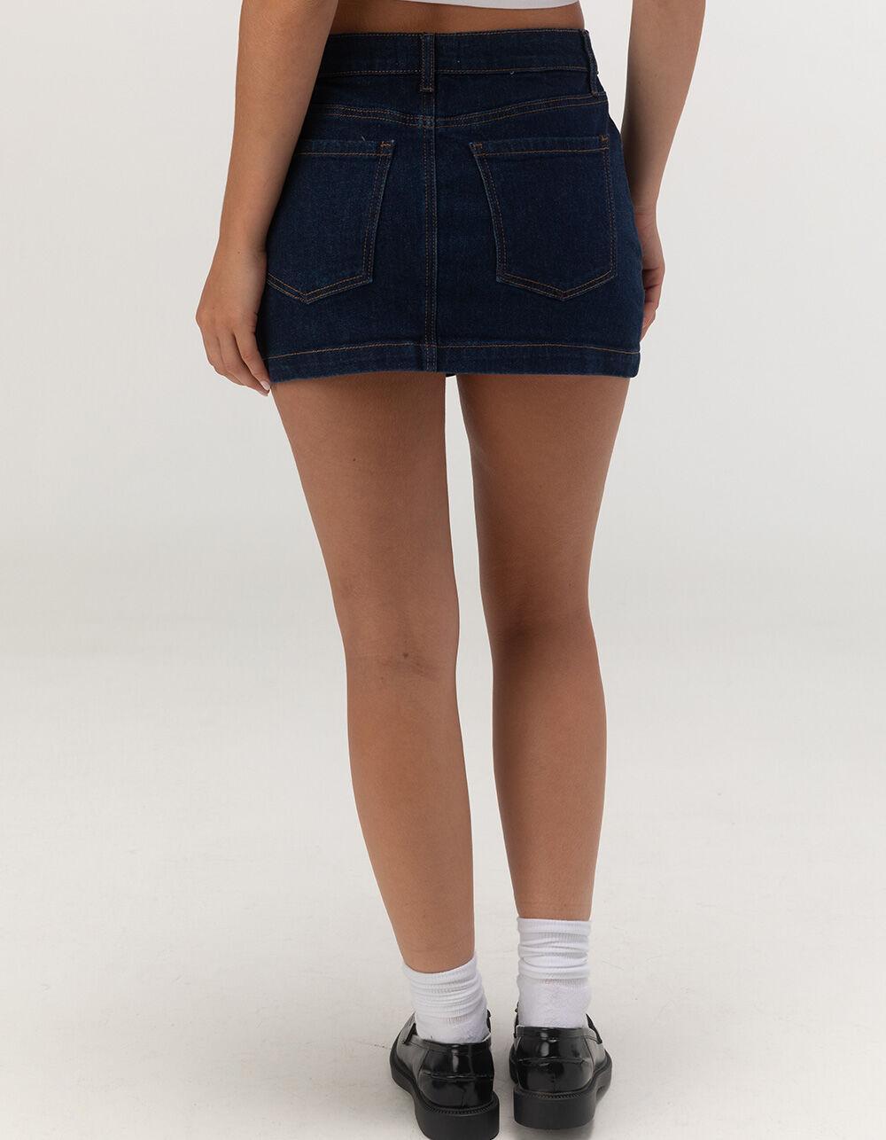 RSQ Womens Low Rise Denim Mini Skirt Product Image