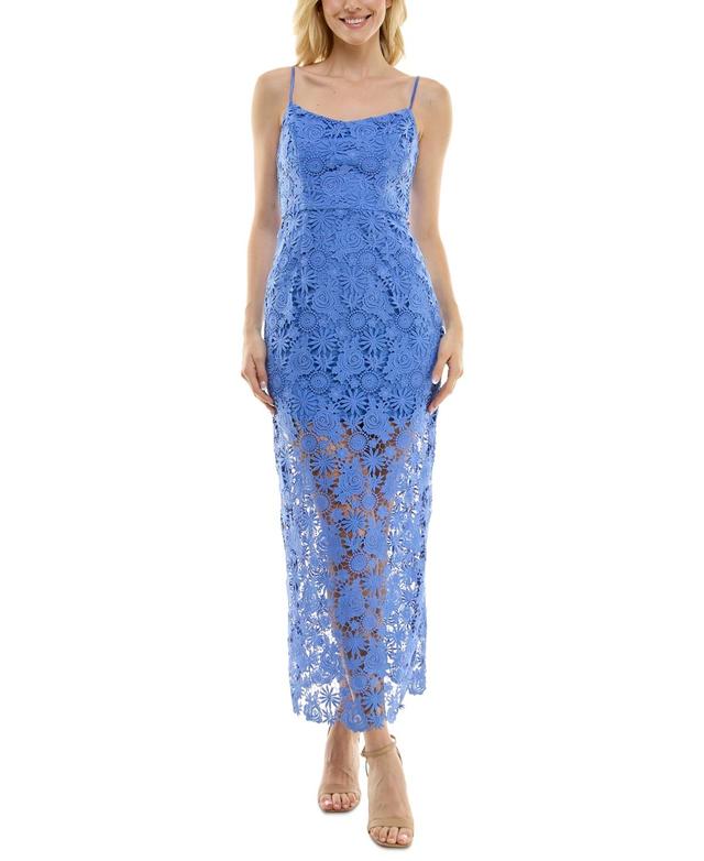 Women's Lace Tie-Back Gown Product Image