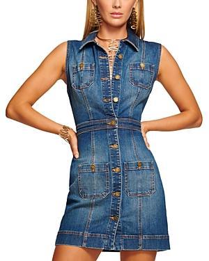 Womens Juliet Denim Sleeveless Minidress Product Image