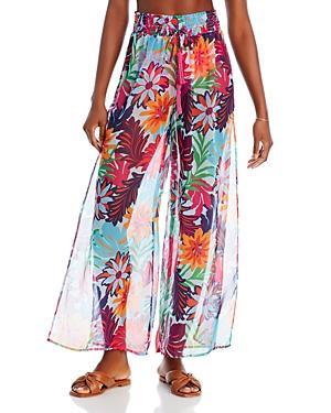 Ramy Brook Lancaster Floral Wide Leg Pants Product Image