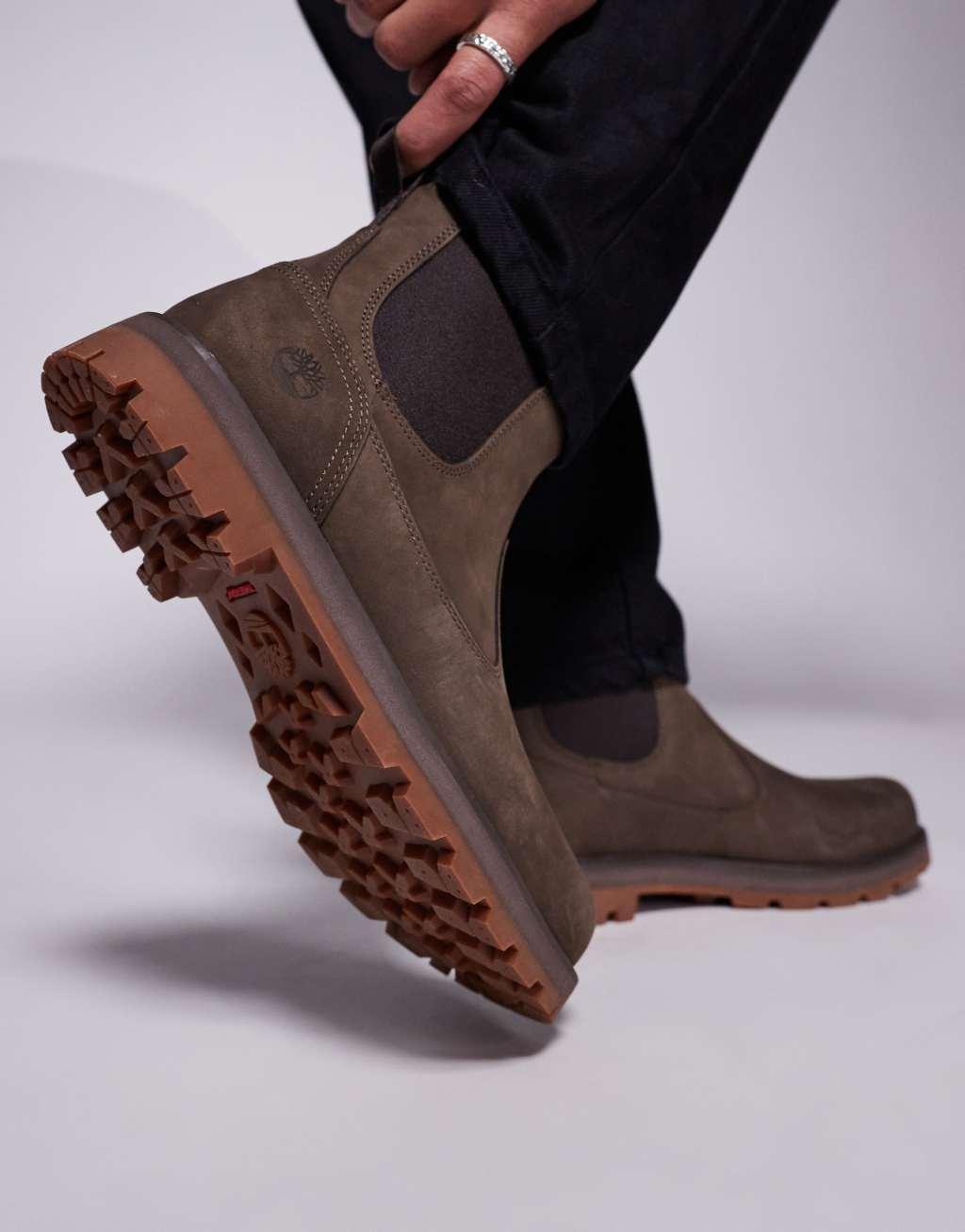 Timberland britton road mid chelsea boot in brown Product Image