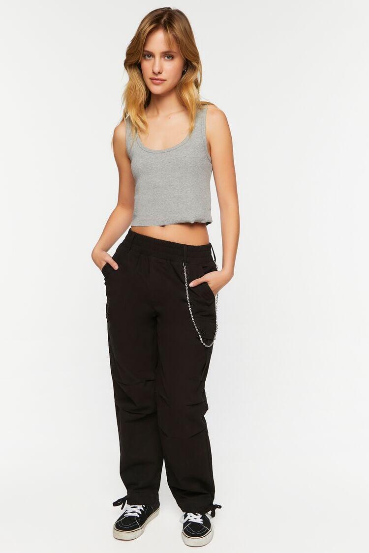 Wallet Chain Tie-Hem Cargo Pants | Forever 21 Product Image