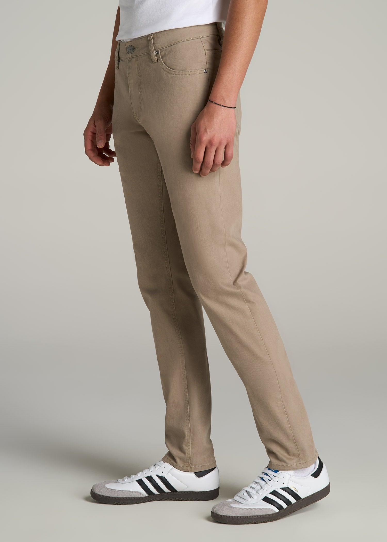 Carman Tapered Fit Colored Jeans for Tall Men in Clay Wash Product Image