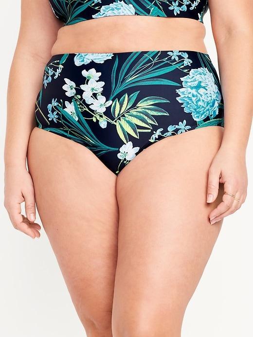 High-Waisted French-Cut Bikini Swim Bottoms Product Image