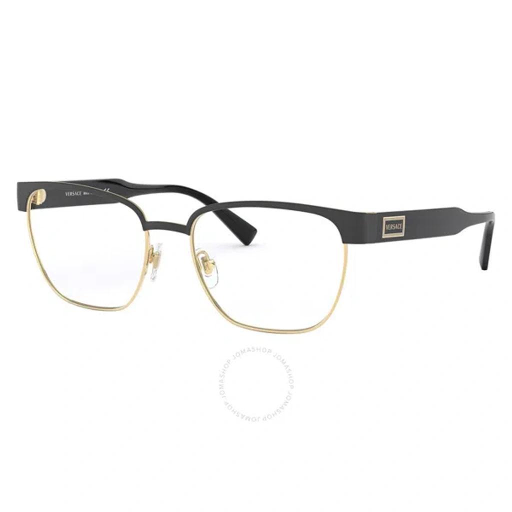 VERSACE Ve1264 Men's Pillow Eyeglasses In Black Gold-tone Product Image