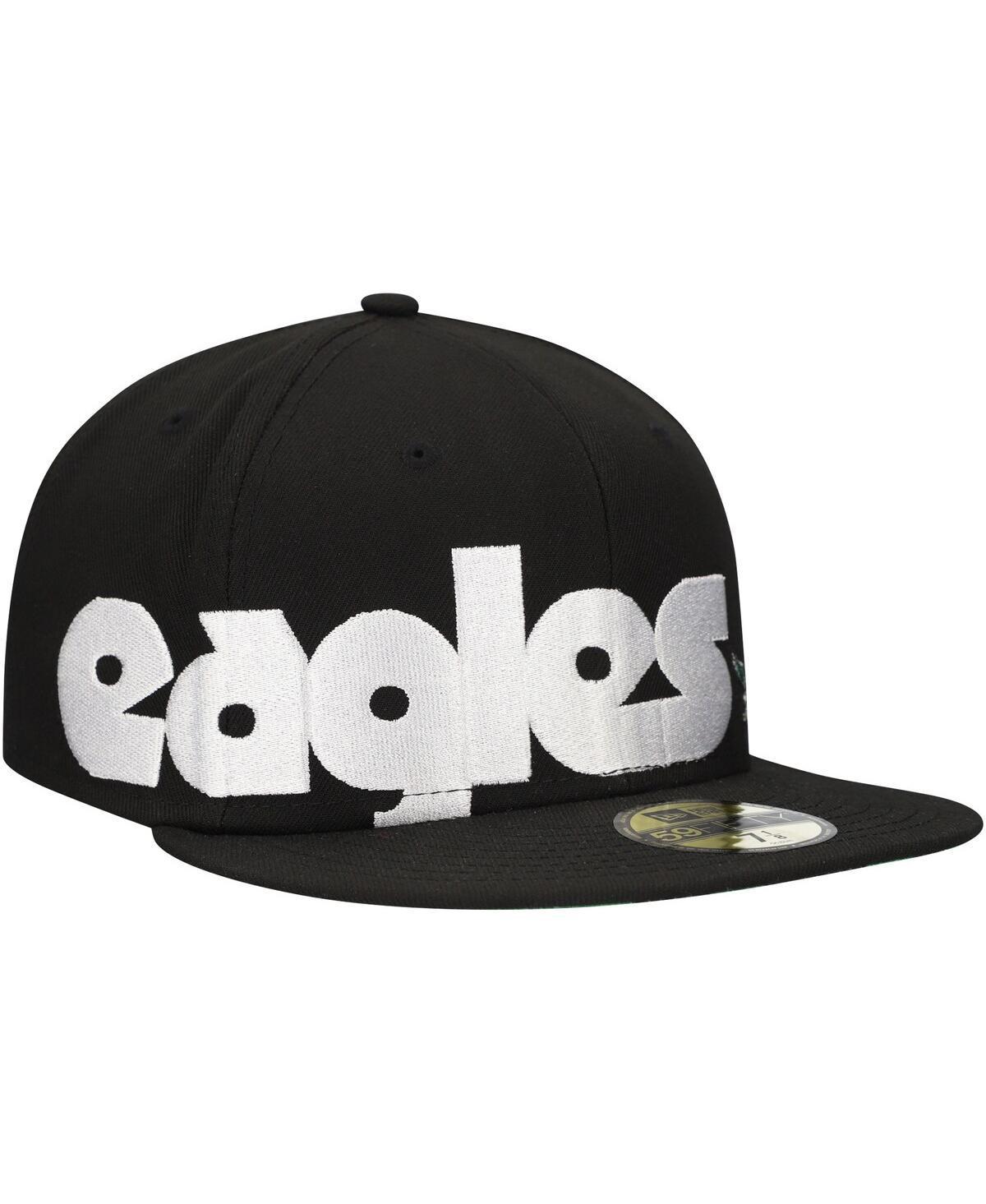 New Era Mens Black Philadelphia Eagles Checkered Undervisor 59FIFTY Fitted Hat - Black Product Image