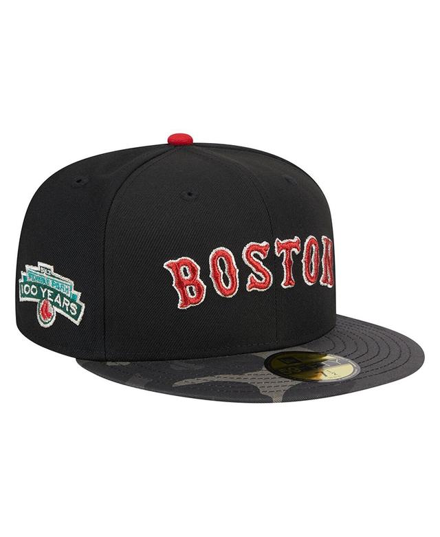 Mens New Era Black Boston Red Sox Metallic Camo 59FIFTY Fitted Hat Product Image