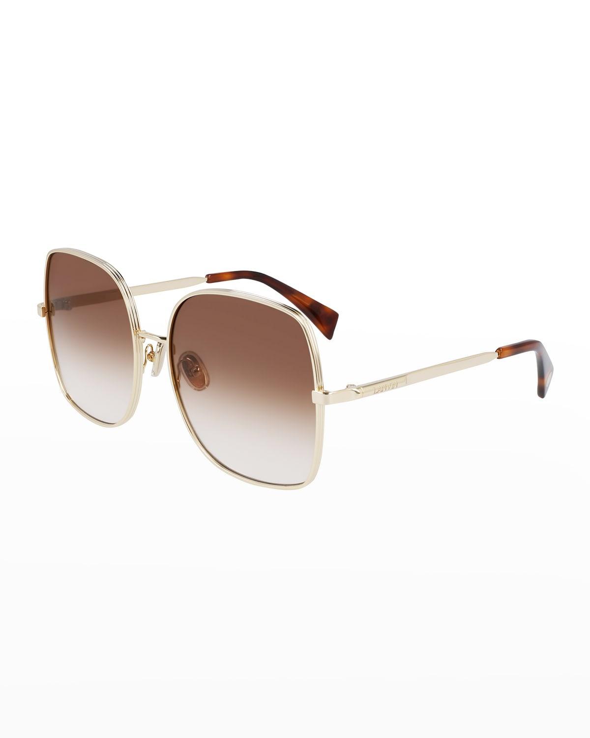 Lanvin Women's Square Sunglasses LNV106S 740 Gold/Havana 60mm - gold Product Image