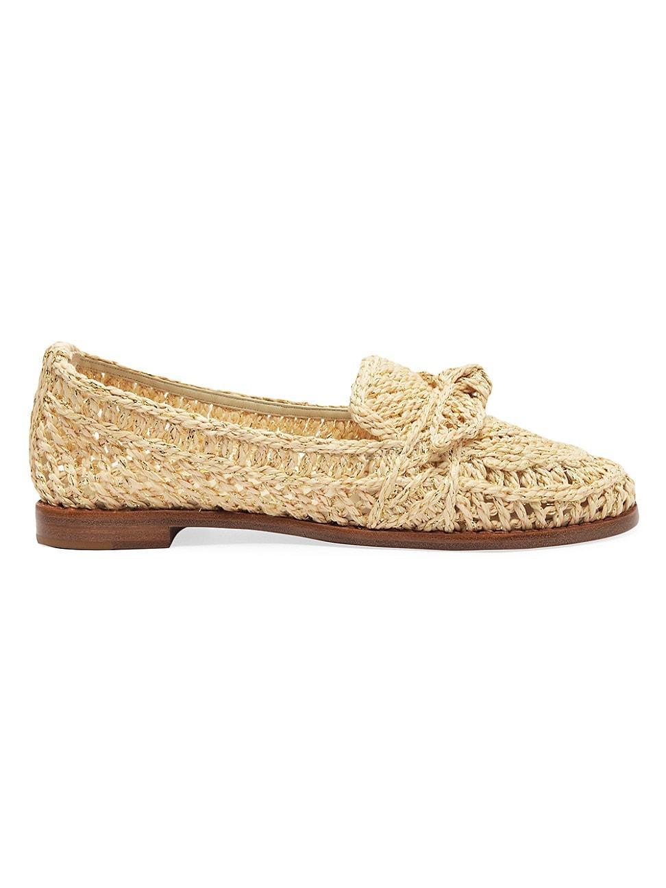 Womens Raffia Penny Loafer Product Image