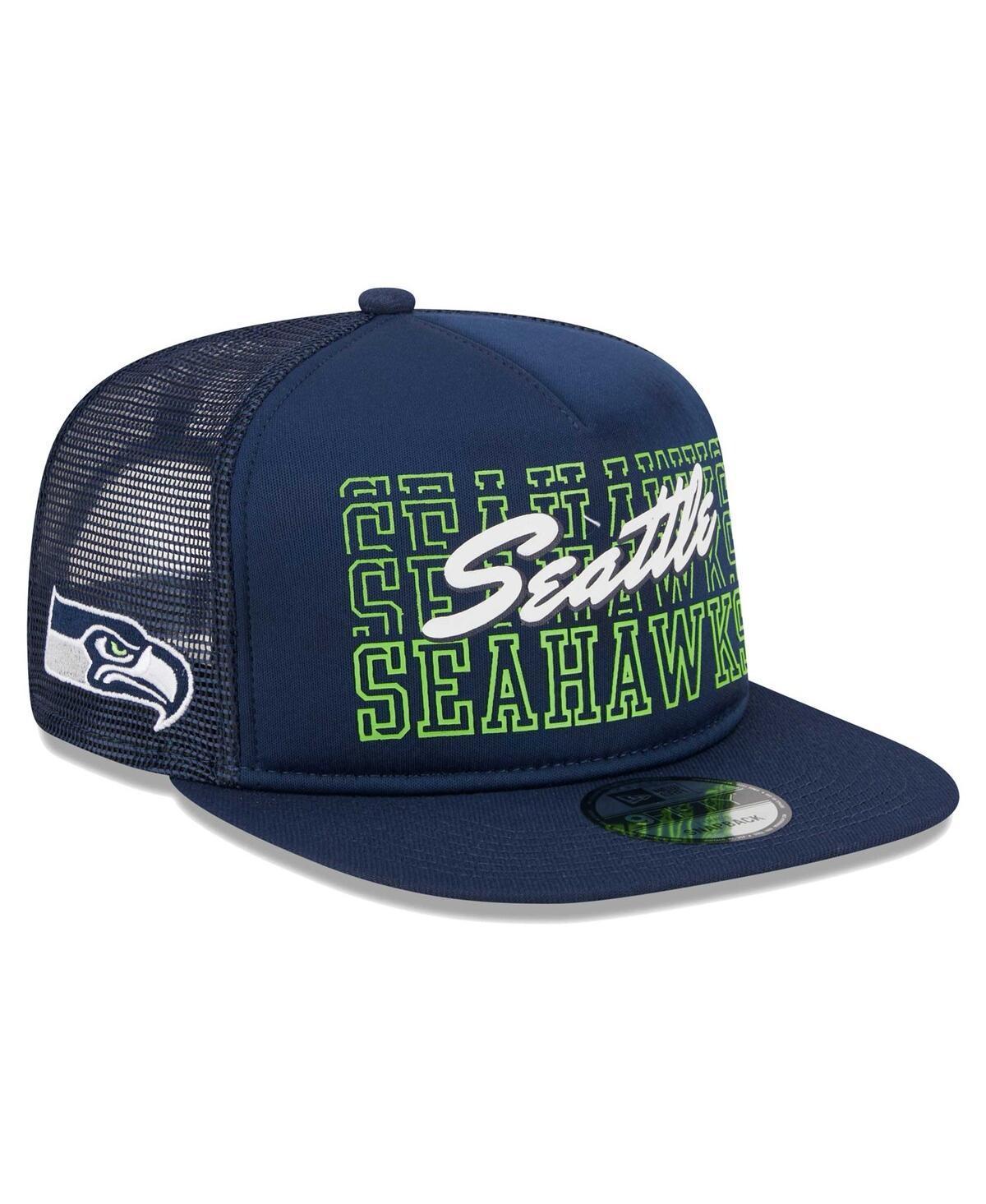 Mens New Era College Navy Seattle Seahawks Instant Replay 9FIFTY Snapback Hat Product Image