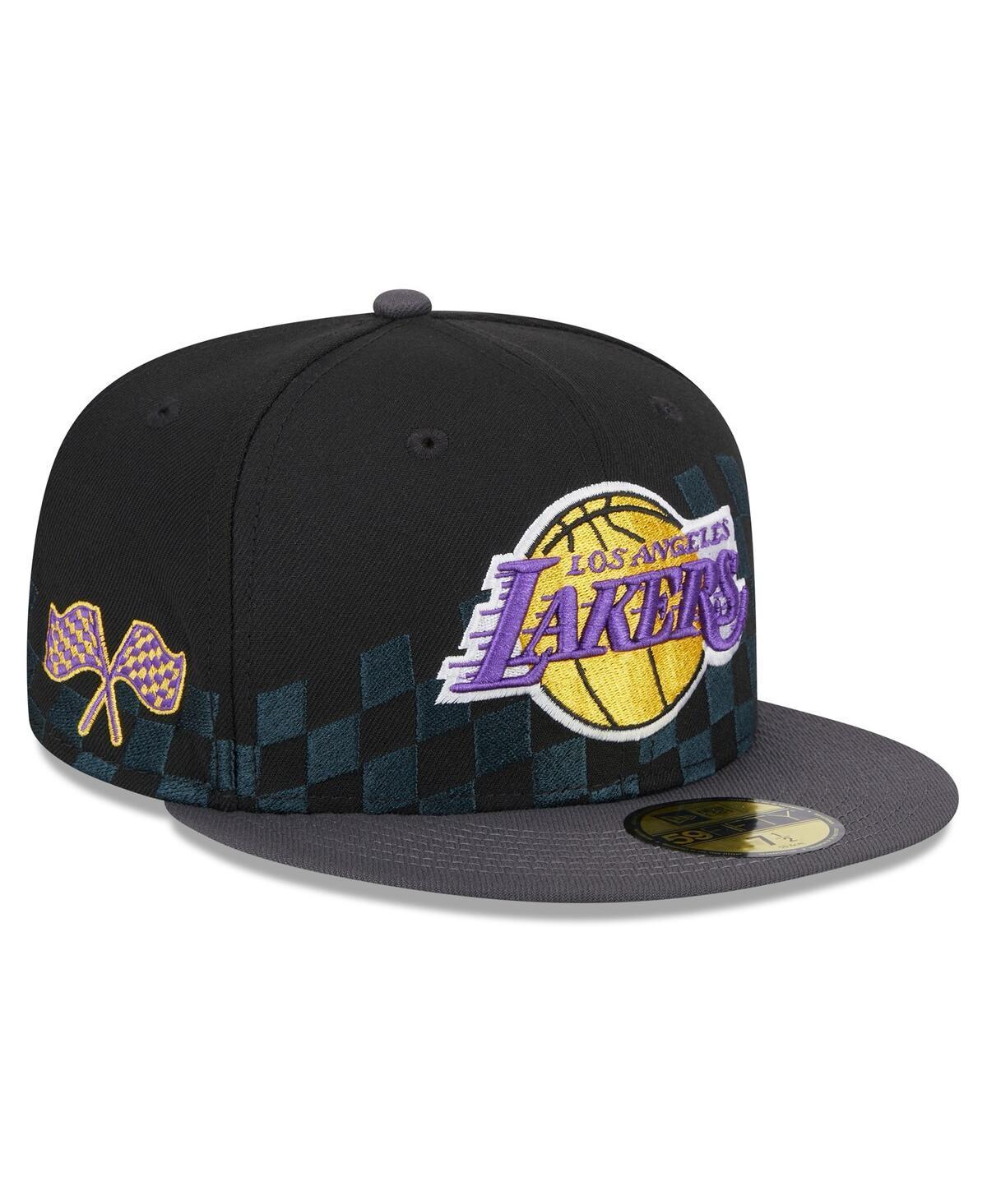 Mens New Era Black Los Angeles Lakers 2024 Nba All-Star Game Rally Drive Checkerboard 59FIFTY Crown Fitted Hat Product Image