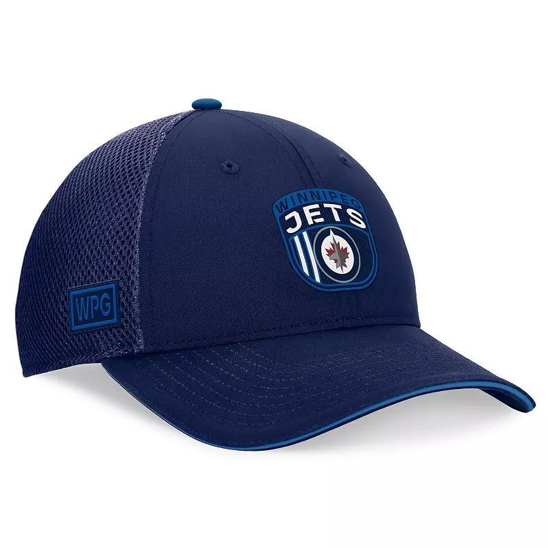 Mens Fanatics Navy Winnipeg Jets 2024 NHL Draft On Stage Trucker Adjustable Hat, Jts Blue Product Image