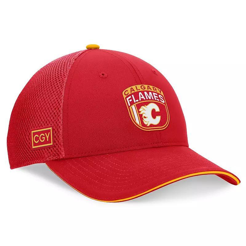 Mens Fanatics Red Calgary Flames 2024 NHL Draft On Stage Trucker Adjustable Hat Product Image