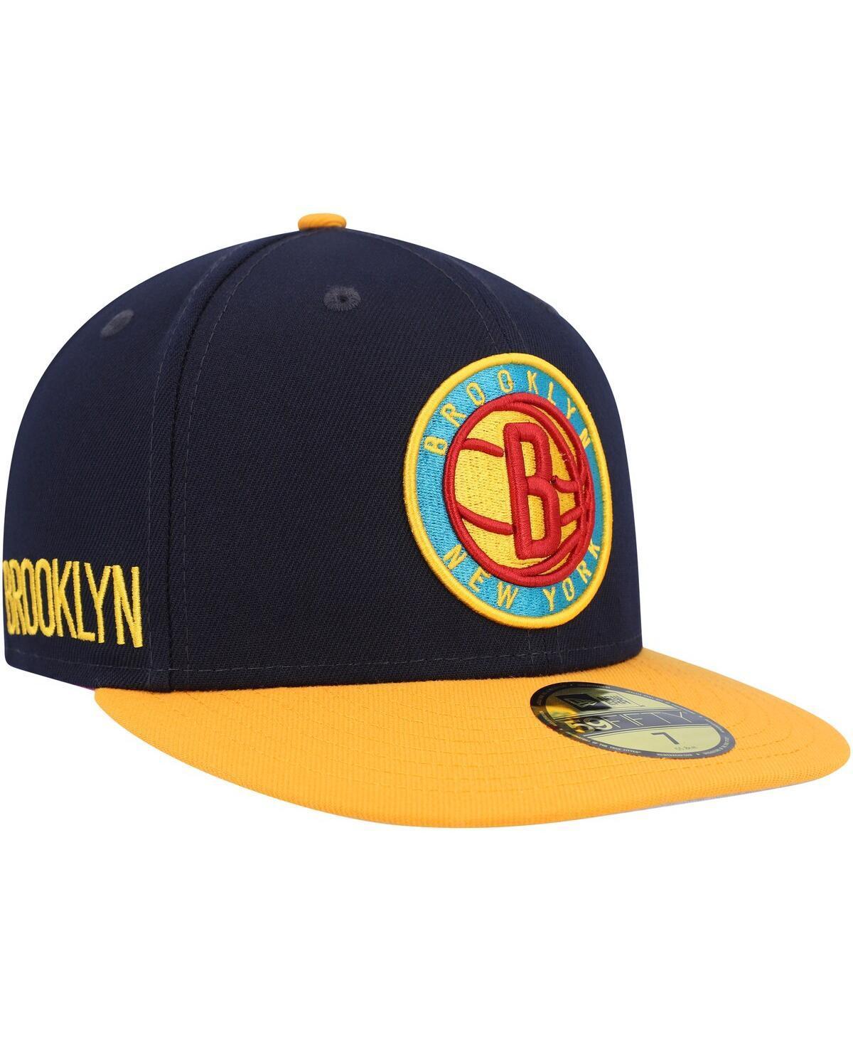 Mens New Era Navy Brooklyn Nets Midnight 59FIFTY Fitted Hat - Navy Product Image