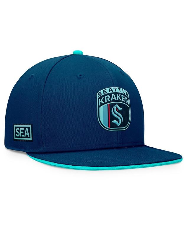 Fanatics Mens Deep Sea Blue Seattle Kraken 2024 Nhl Draft Snapback Hat - Navy Product Image