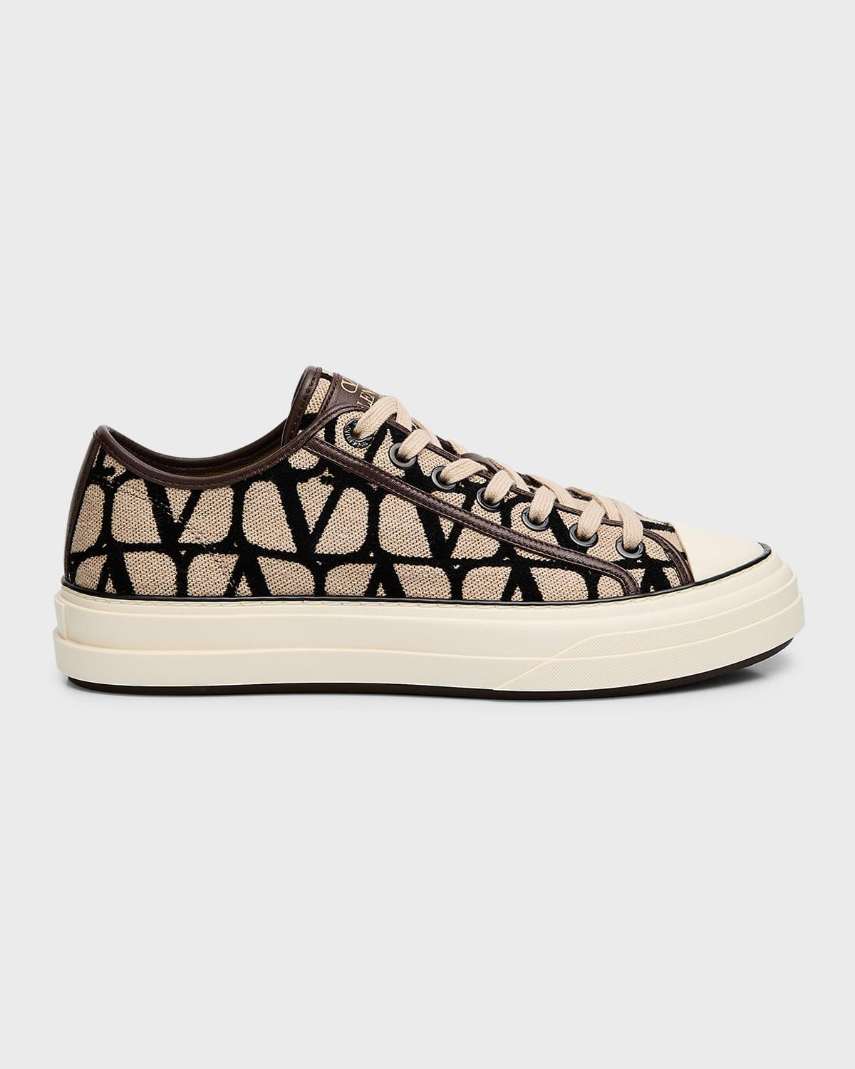 Men's Iconographe V-Logo Jacquard Canvas Low-Top Sneakers Product Image