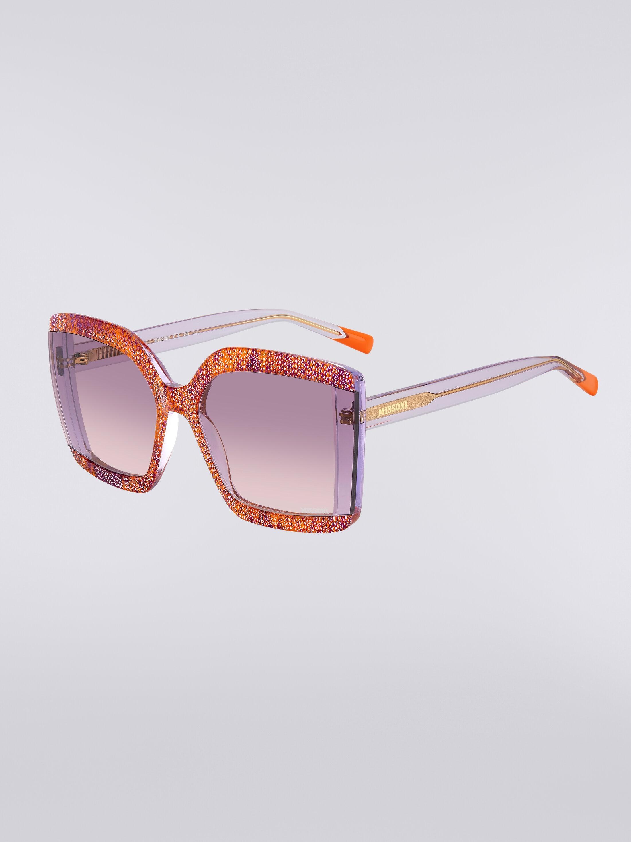 Square sunglasses with fabric inserts Product Image