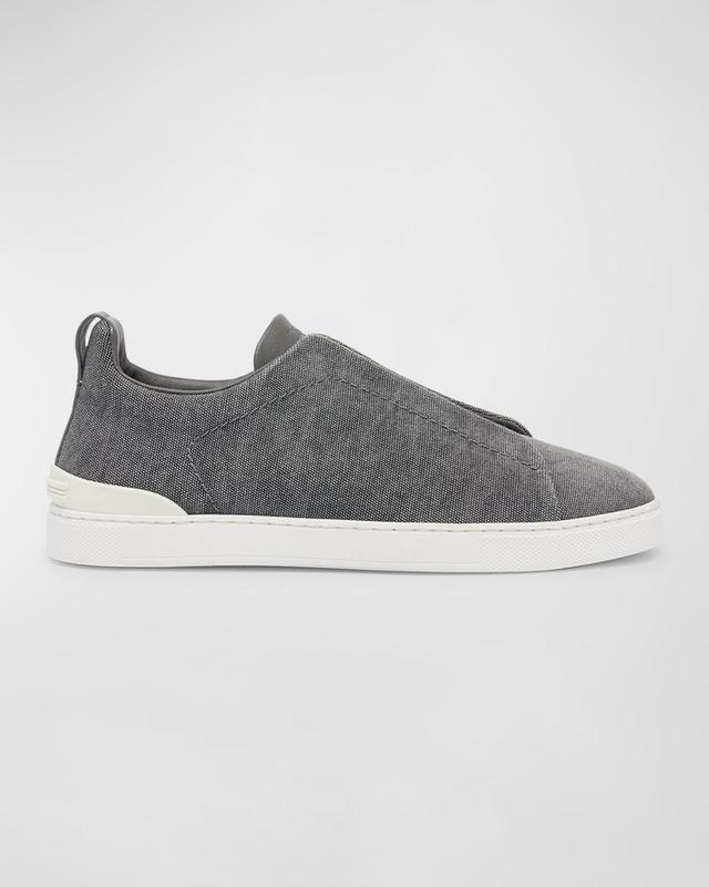 Zegna Mens Canvas Triple Stitch Low Top Sneakers Product Image