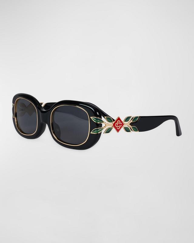 Branch Logo Square Acetate & Nylon Sunglasses Product Image