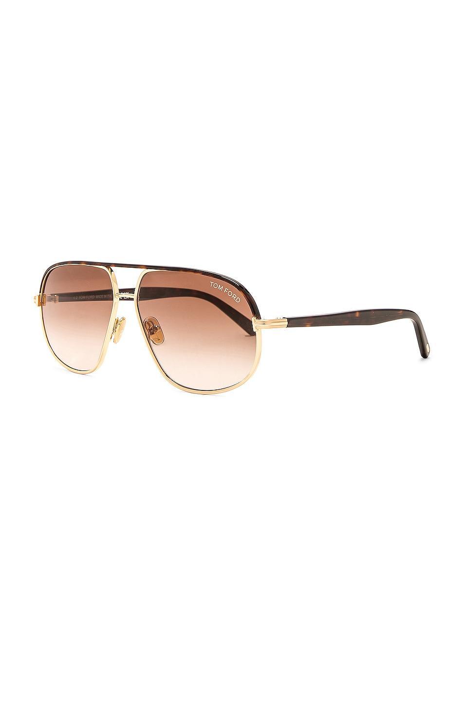 TOM FORD Maxwell Sunglasses in Metallic Gold Product Image