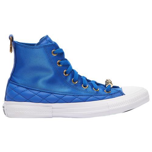 Converse Womens Chuck Taylor All Star Shine - Basketball Shoes Blue/Blue Product Image