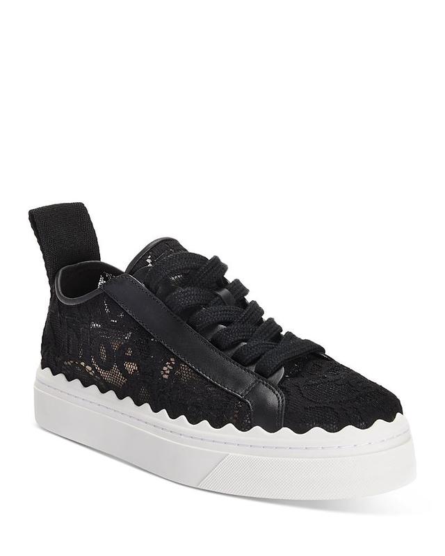 Chloe Womens Lauren Lace Low Top Sneakers Product Image