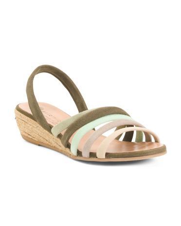 Suede Elva Wedge Sandals for Women | Man-Made Sole/Suede Product Image