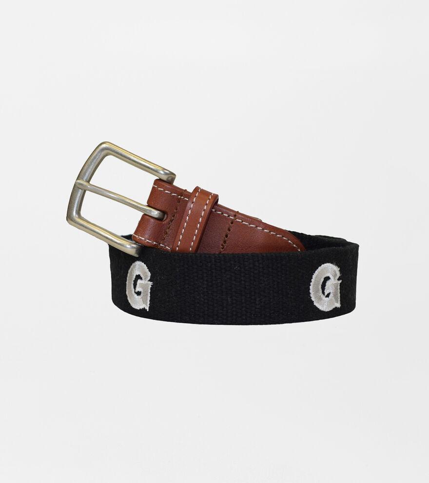 Peter Millar Mens Georgetown Belt | Color: Black | Size: 44 Product Image