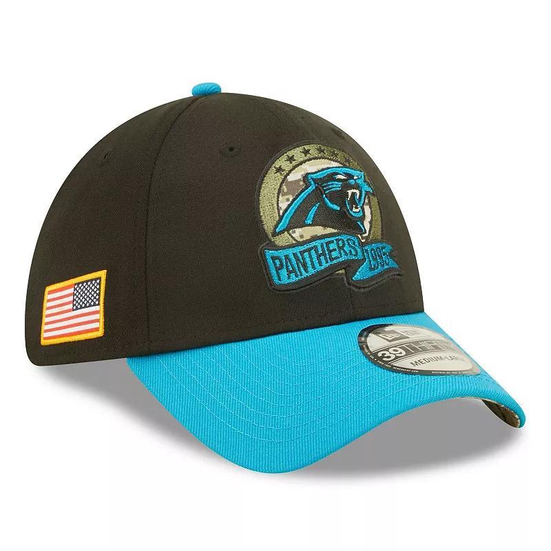 Mens New Era /Blue Carolina Panthers 2022 Salute To Service 39THIRTY Flex Hat Product Image