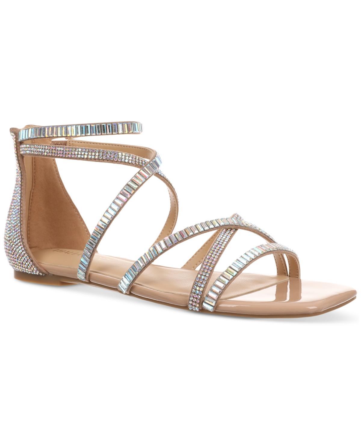 Thalia Sodi Womens Dana Embellished Strappy Flat Sandals product image